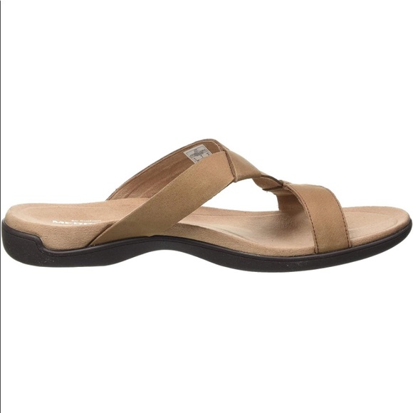NWOT Merrell Slip-On Carob Tan Camel Leather Suede NEVER worn Sandals 6 - Picture 6 of 16